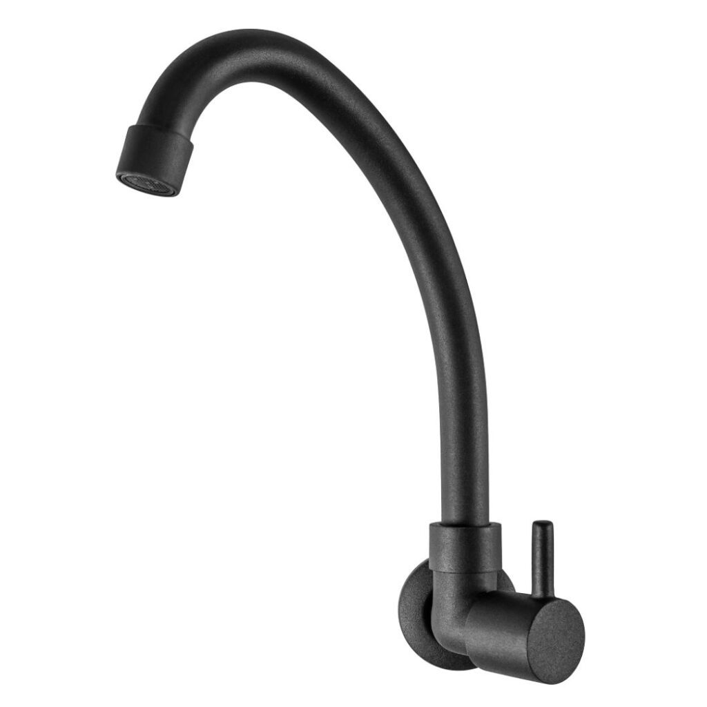 TORNEIRA BICA MÓVEL DE PAREDE PARA PIA | COZINHA LIGHT BLACK