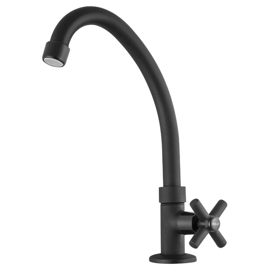 TORNEIRA BICA MÓVEL DE MESA PARA PIA COZINHA LIGHT BLACK